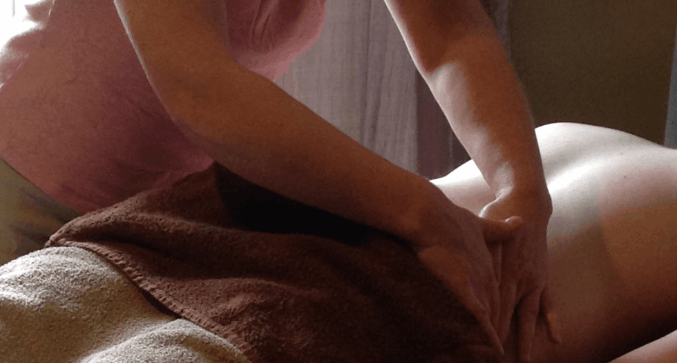 Bowen Therapy on back Bowen Therapy on back